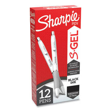 Sharpie® S-Gel™ S-gel Fashion Barrel Gel Pen, Retractable, Medium 0.7 Mm, Black Ink, Pearl White Barrel, Dozen freeshipping - TVN Wholesale